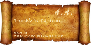 Arendás Adrienn névjegykártya